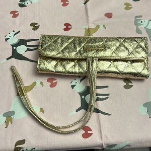 Gold Sephora travel pouch